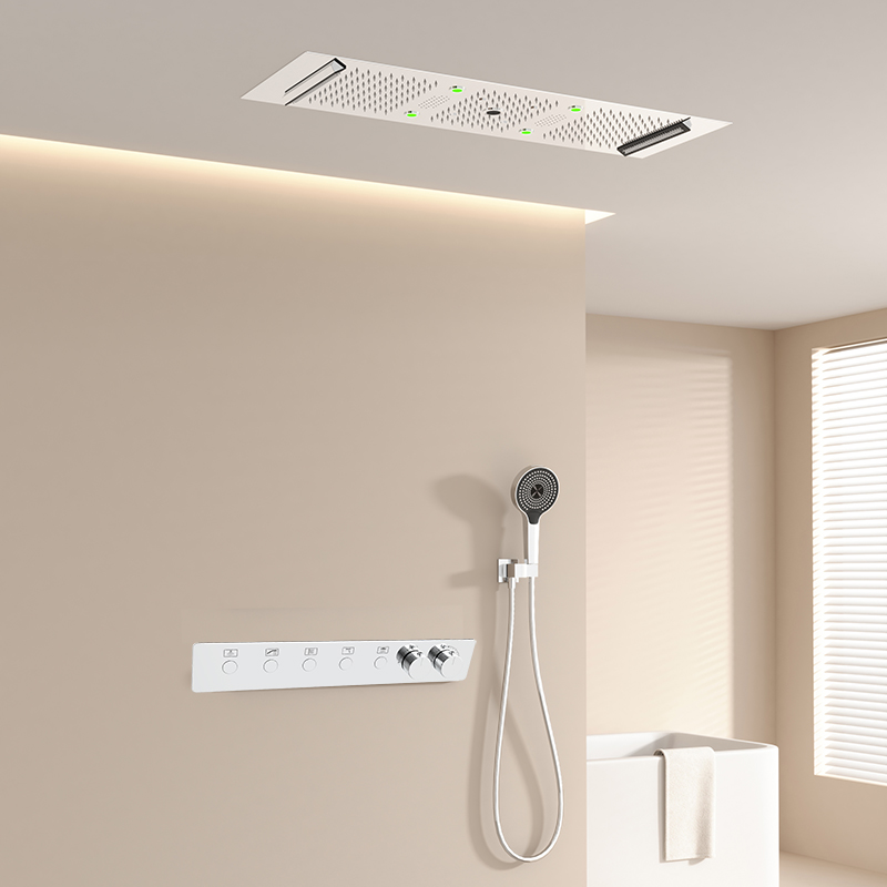 高級ホワイト300 * 900mmミュージックLEDレインフ - Shower Head Rain のレビューと価格
