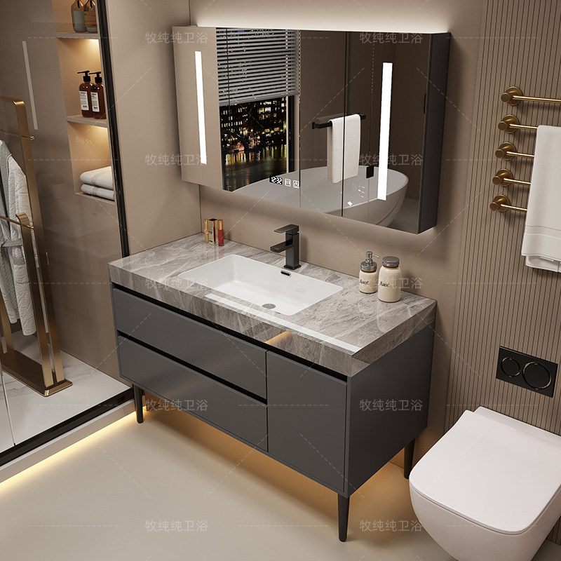 オーバーミラーバスルームキャビネットパーティション収納香水ス - Home Bathroom Vanity Combo のレビューと価格