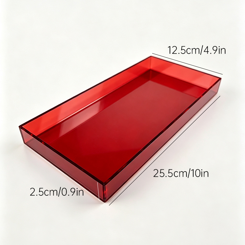 マルチカラーアクリル製長方形収納トレイ、高級化粧品・香水ディ - Home Bathroom Colors のレビューと価格